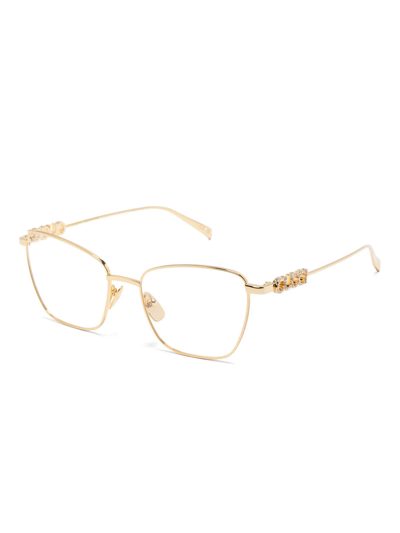 Armação de óculos Gucci Eyewear quadrada com logo na haste