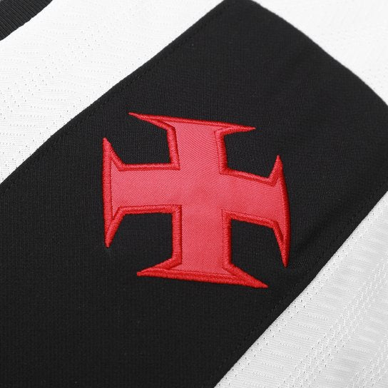 Manto Infantil Vasco II 25/26 s/n Jogador Kappa - Branco+Preto