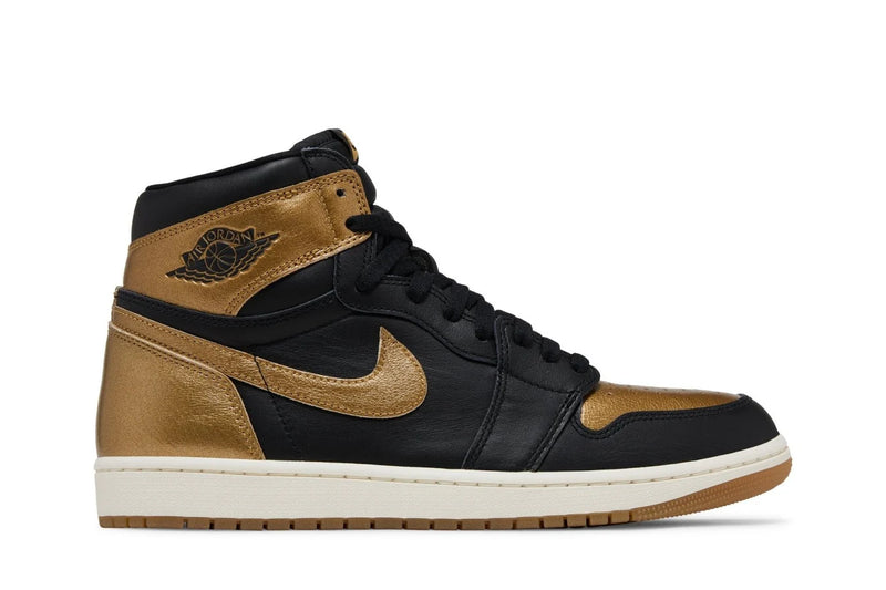 Tênis Air Jordan 1 High Og Black Metallic Gold Preto