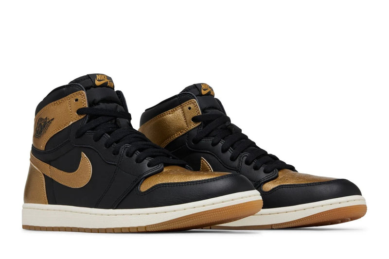 Tênis Air Jordan 1 High Og Black Metallic Gold Preto