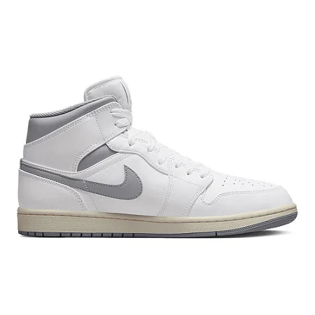 Air Jordan Mid branco com cinza