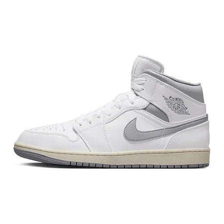 Air Jordan Mid branco com cinza