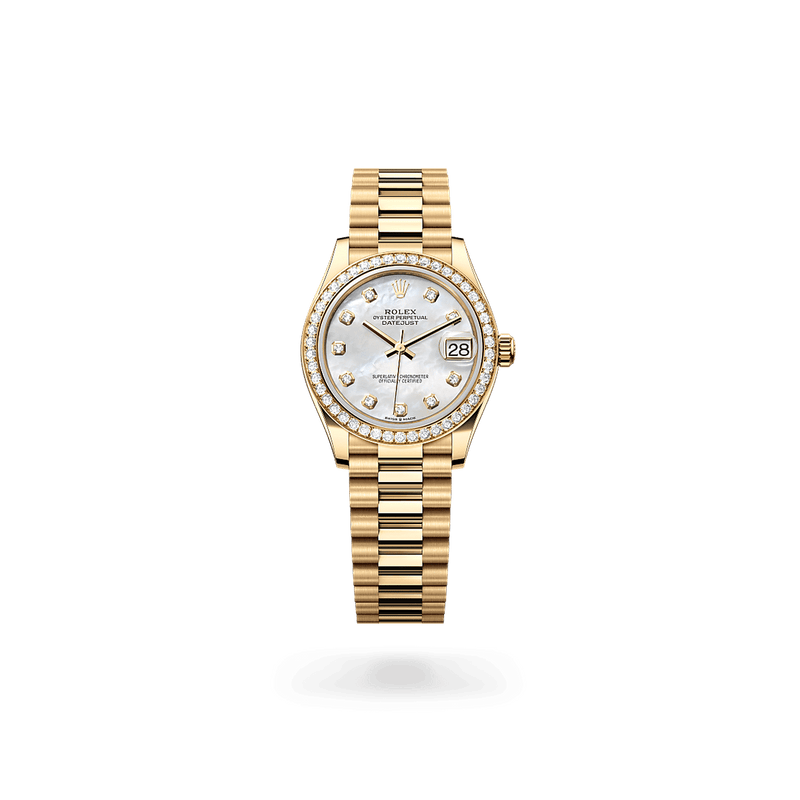 Relógio Rolex Datejust 40mm Gold Diamond Bezel