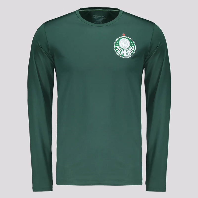Camisa Palmeiras Brave II UV Manga Longa Infantil Verde
