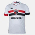 Camisa São Paulo I 24/25 s/n° Torcedor New Balance Masculina - Branco+Vermelho